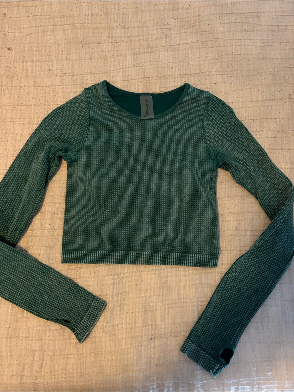 Altar'd State Forest Green Ribbed Crop Top